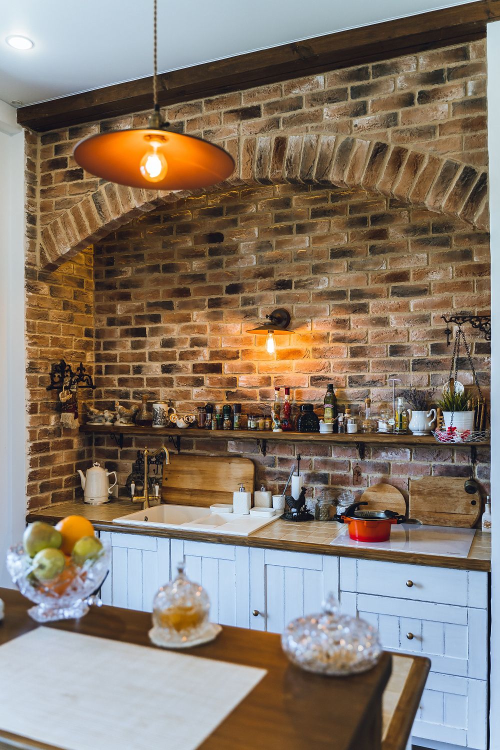 Укладка клинкера и камня в интерьере