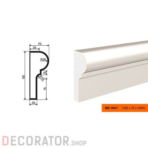 Молдинг LEPNINAPLAST МВ-180/7, 2000*180*70 мм в Курске