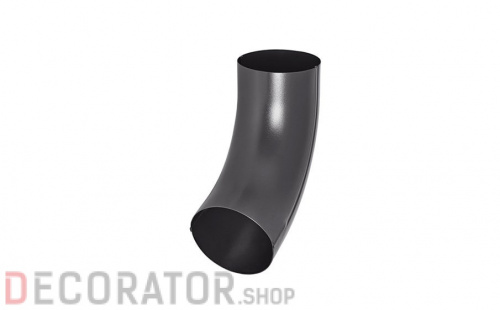 Колено трубы универсальное AQUASYSTEM 72 градуса покрытие PURAL MATT серый RR23 D 100 мм в Курске