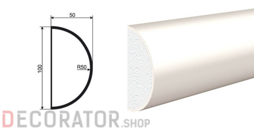 Молдинг LEPNINAPLAST МВ-100/4, 2000*100*50 мм в Курске
