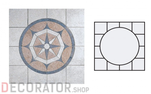 Окантовка для декора Stroeher Keraplatte Roccia 837, растр.25 см в Курске