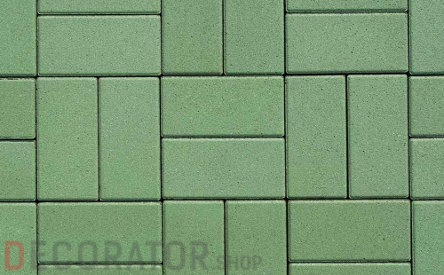 Плитка тротуарная ВЫБОР ЛА-Линия 2П.4, гладкая, зеленый, 200х100х40 мм в Курске