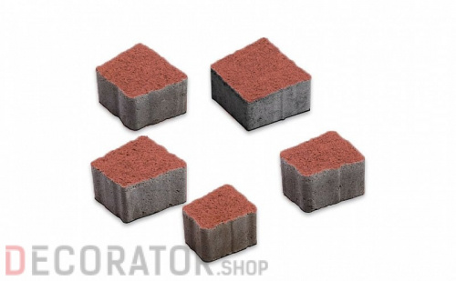 Плитка тротуарная ВЫБОР Антик 3А.6, гладкая, красный в Курске