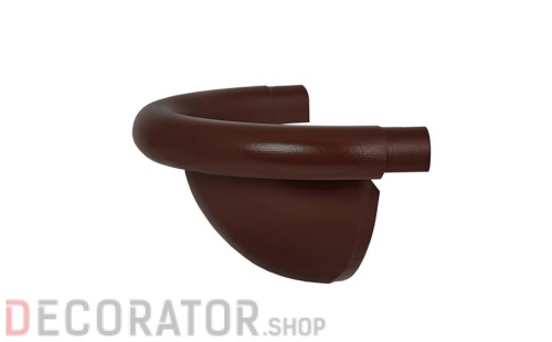 Заглушка желоба полукруглая AQUASYSTEM покрытие PURAL MAT коричневый RAL 8017 D 125 мм в Курске