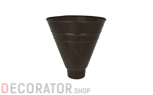 Воронка водосточная круглая AQUASYSTEM покрытие PURAL MAT темно-коричневый RR 32 D 100 мм в Курске