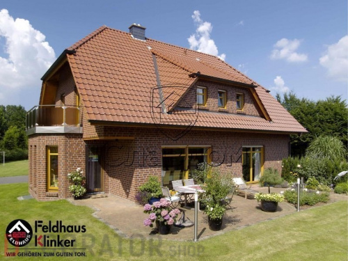 Кирпич клинкерный пустотелый Feldhaus Klinker К335 carmesi antic mana, 240*115*71 мм в Курске