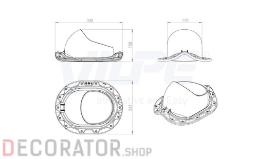 Проходной элемент VILPE MUOTOKATE шоколадный, 330*261 мм в Курске