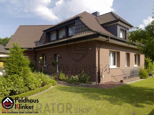 Кирпич клинкерный пустотелый Feldhaus Klinker К335 carmesi antic mana, 240*115*71 мм в Курске