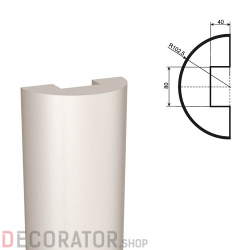 Полуколонна фасадная LEPNINAPLAST КЛВ-205/2 HALF, 2000*102,5*102,5 мм в Курске