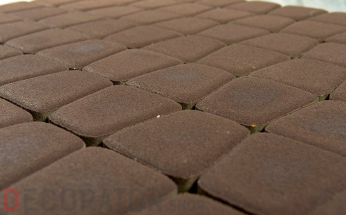 Плитка тротуарная BRAER Классико круговая коричневый, 73*110*115*60 мм в Курске