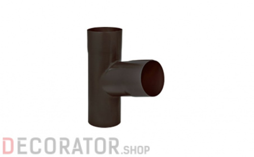 Тройник AQUASYSTEM покрытие PURAL MATT коричневый RR32 D 90 мм в Курске