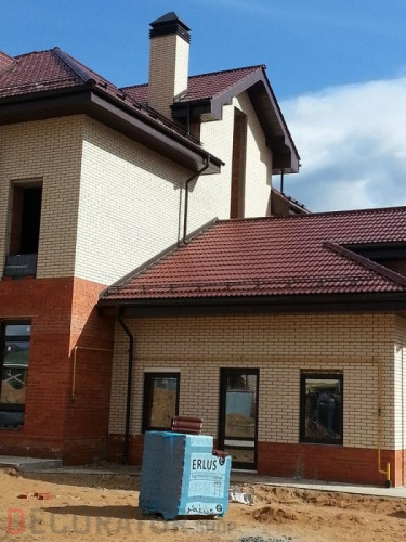 Керамическая черепица рядовая ERLUS Forma мароон, глянцевый ангоб в Курске