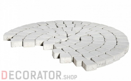 Плитка тротуарная BRAER Классико круговая белый, 73*110*115*60 мм в Курске