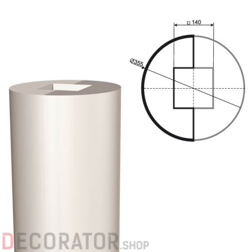 Колонна фасадная LEPNINAPLAST КЛВ-355/2 FULL,2500*355*355 м в Курске