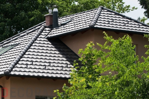 Керамическая черепица рядовая TONDACH Bolero Antracit (anthracite engobe), черный ангоб в Курске