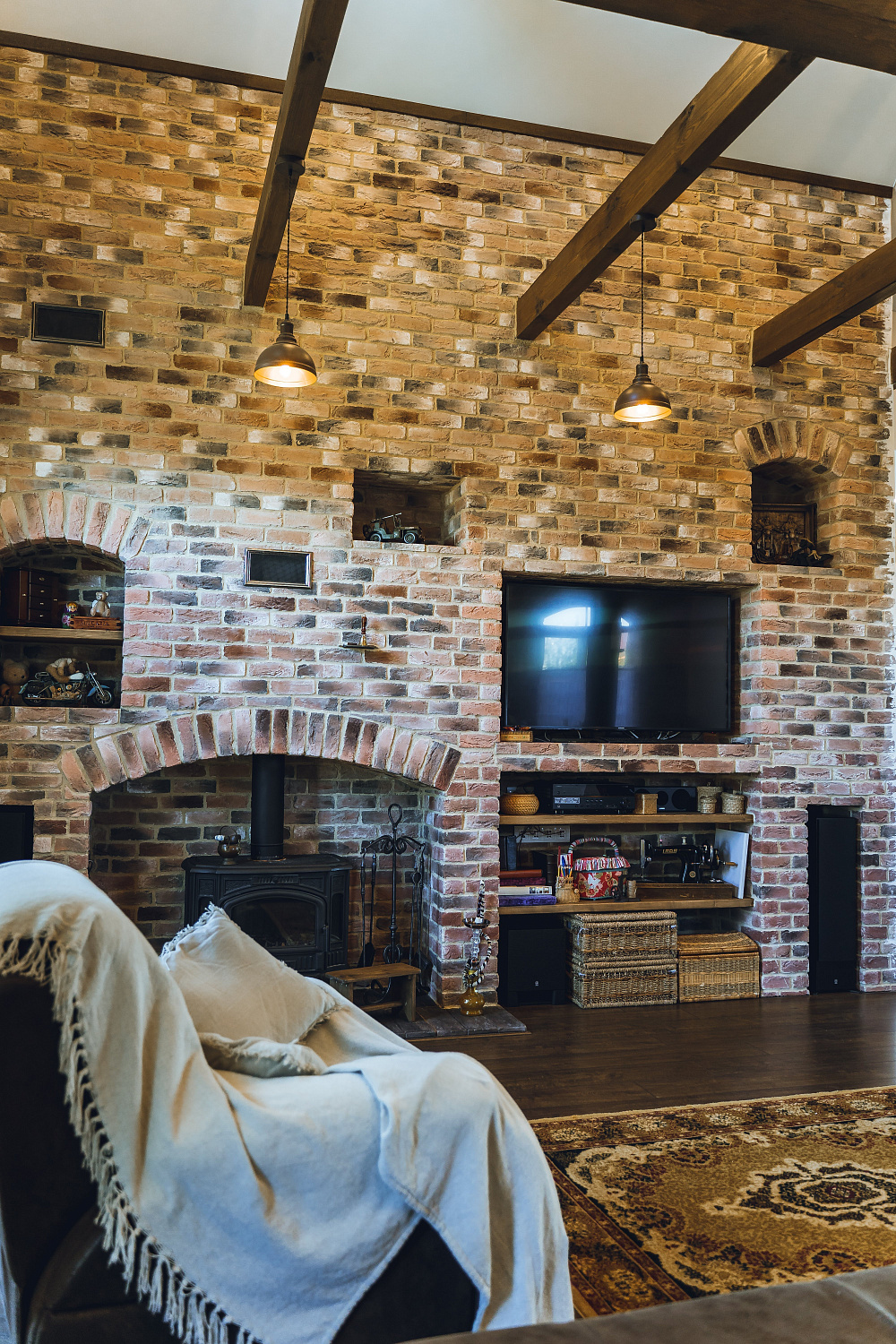 Укладка клинкера и камня в интерьере