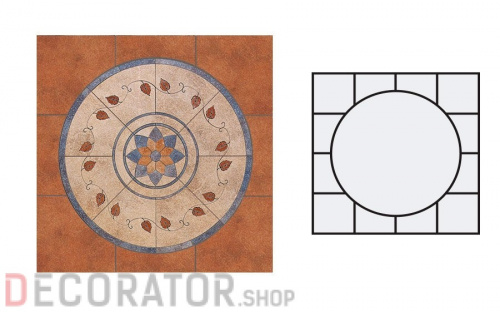 Окантовка для декора Stroeher Keraplatte Roccia 841, растр.25 см в Курске