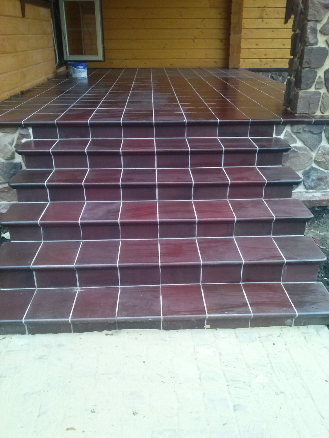 Монтаж клинкерных ступеней и плитки