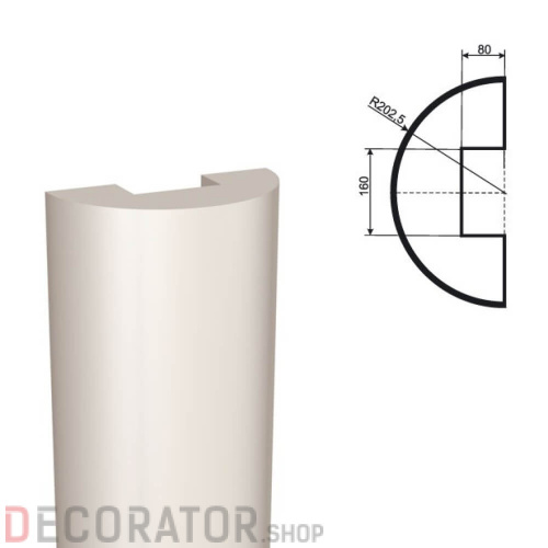 Полуколонна фасадная LEPNINAPLAST КЛВ-405/2 HALF,2000*202,5*202,5 м в Курске