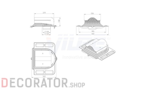 Кровельный вентиль VILPE PELTI - KTV бордо, 460*355 мм в Курске