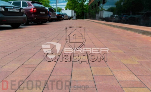 Плитка тротуарная BRAER Старый город Ландхаус Color Mix тип 9 "Закат", 80/160/240*160 мм в Курске