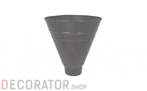 Воронка водосточная круглая AQUASYSTEM покрытие PURAL MAT серый RR 23 D 100 мм в Курске