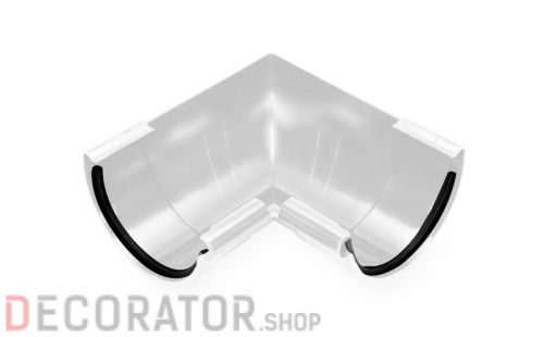 Угол желоба внутренний GALECO ПВХ 90 градусов  белый RAL 9010 D 152 (130) мм в Курске