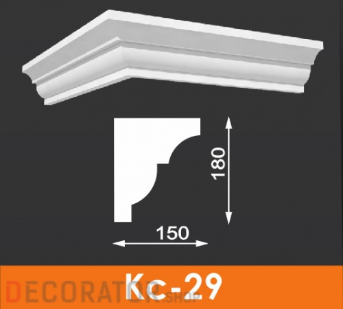 Карниз под кровлю Архитек Кс-29, 1000*180*150 мм в Курске