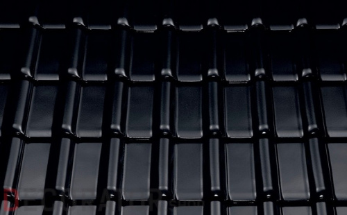 Керамическая рядовая черепица BRAAS Рубин 13V глубокий черный глазурь в Курске