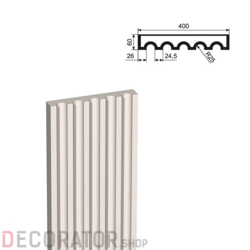 Пилястра LEPNINAPLAST ПЛВ-400/5,2500*60*400 мм в Курске