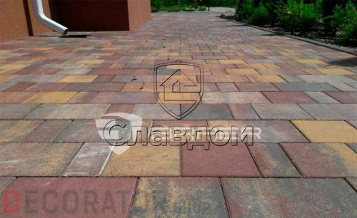 Плитка тротуарная BRAER Старый город Ландхаус Color Mix Прайд, 80/160/240*160 мм в Курске