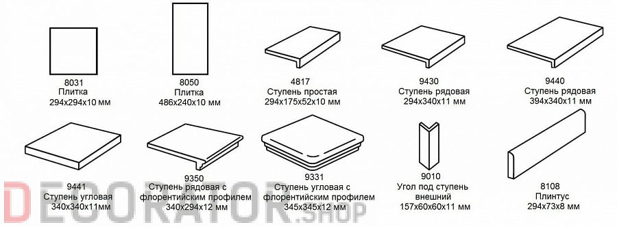 Клинкерная ступень-лофт Stroeher Keraplatte Asar 645-giru