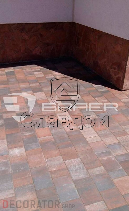 Плитка тротуарная BRAER Старый город Ландхаус Color Mix тип 4 "Койот", 80/160/240*160 мм