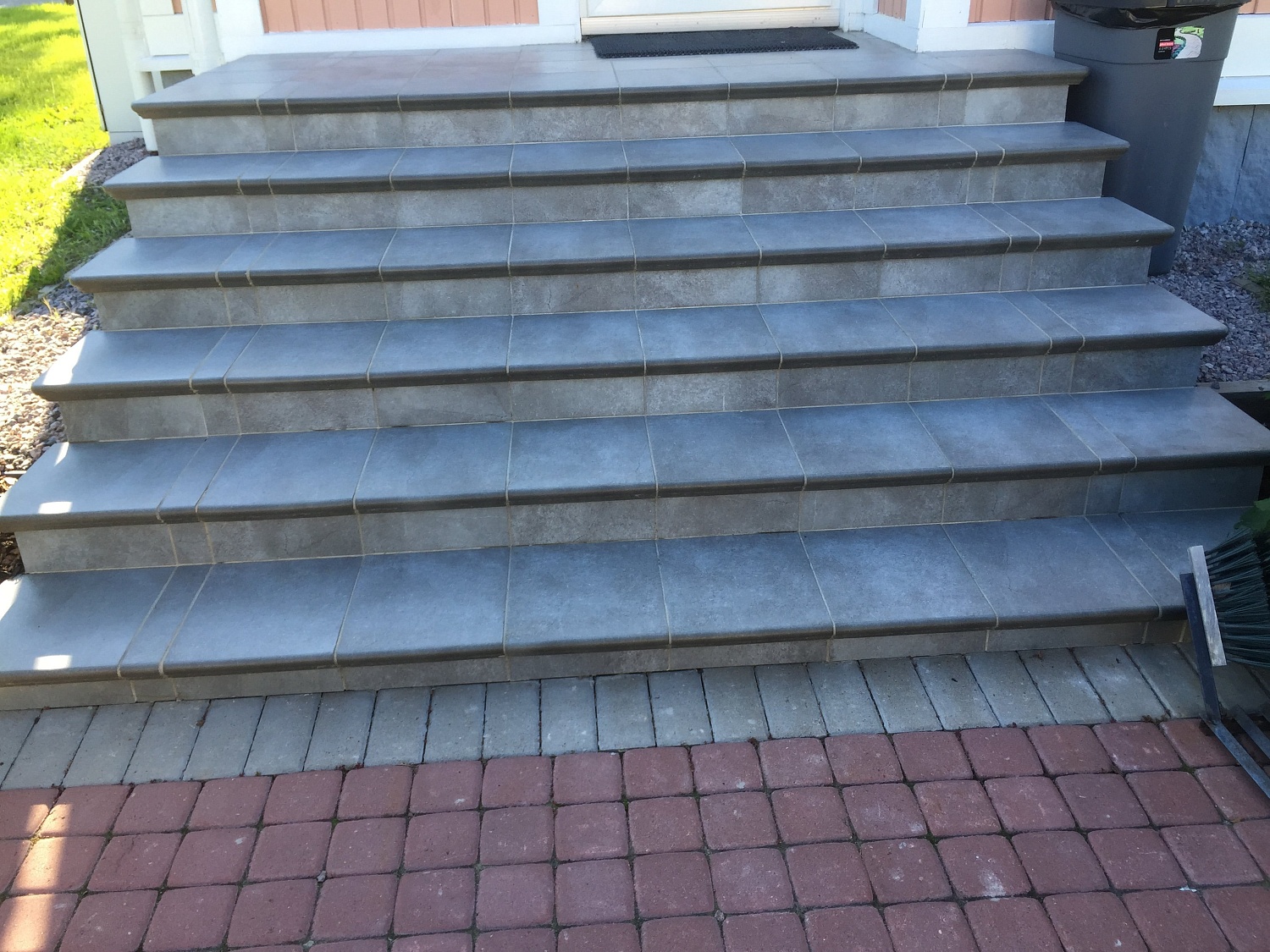 Монтаж клинкерных ступеней и плитки