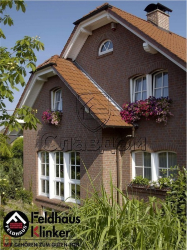 Кирпич клинкерный пустотелый Feldhaus Klinker К335 carmesi antic mana, 240*115*71 мм в Курске