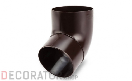Колено трубы GALECO ПВХ 67 градусов  темно-коричневый RAL 8019  D 80 мм в Курске