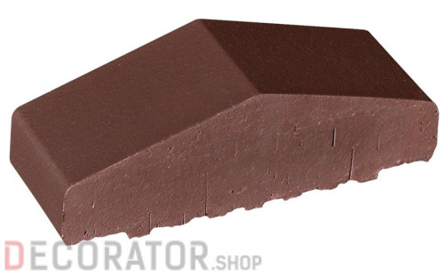 Клинкерный заборный элемент полнотелый KING KLINKER Коричневый натура (03), 180/120*65*58 мм в Курске