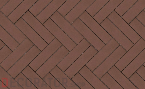 Клинкерная тротуарная брусчатка Lode Brunis коричневая шероховатая, 250*65*45 мм в Курске