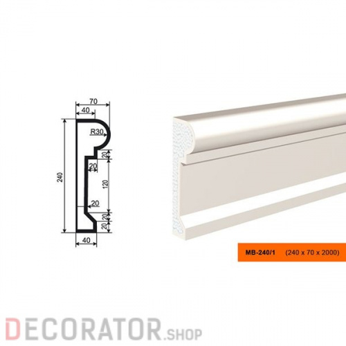 Молдинг LEPNINAPLAST МВ-240/1, 2000*240*70 мм в Курске