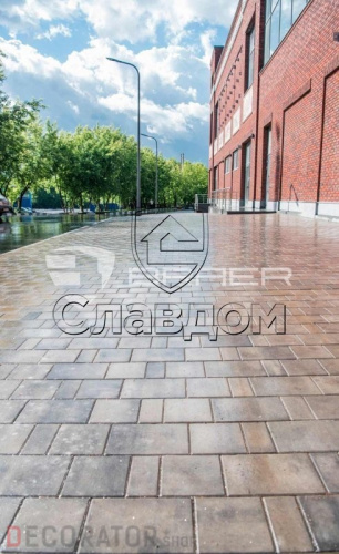 Плитка тротуарная BRAER Старый город Ландхаус Color Mix Туман, 80/160/240*160*80 мм в Курске