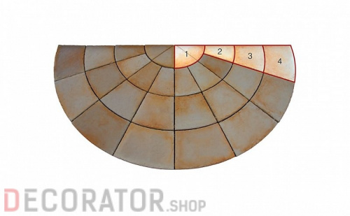 Тротуарная плитка радиальная White Hills, R1 900-84 в Курске