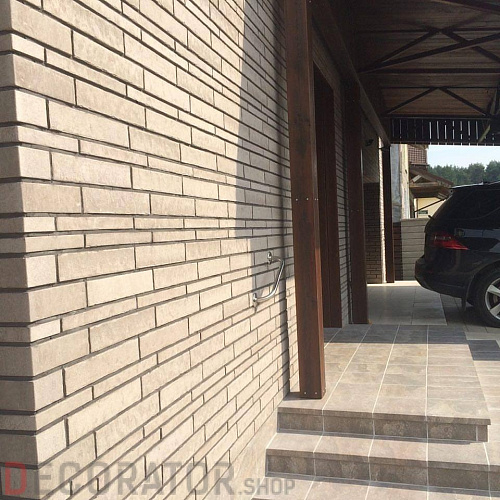 Клинкерная плитка Stroeher Zeitlos 237 austerrauch рельефная, 400*71*14 мм