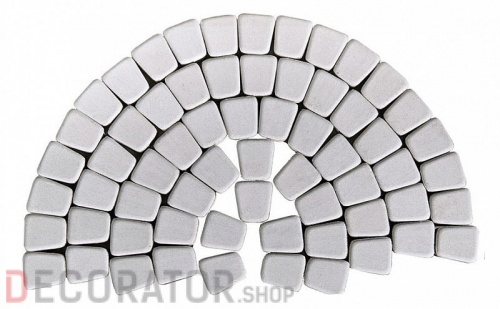 Плитка тротуарная BRAER Классико круговая серебристый, 73*110*115*60 мм в Курске