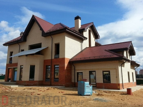 Керамическая черепица рядовая ERLUS Forma мароон, глянцевый ангоб в Курске